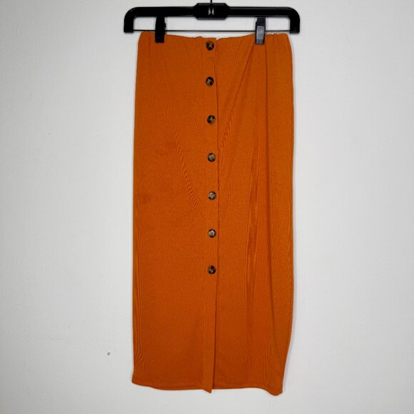 Privacy Please | Augusta Pencil Skirt in Orange - S - Picture 3 of 6